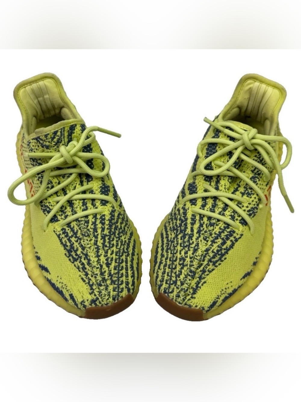 Adidas Yeezy Boost 350 V2 Semi Frozen Yelow Zebra B37572 Men’s 7 Sneakers Shoes
